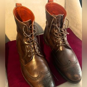 Allen Edmonds Dalton Wingtip Dress Boots (with Dainite soles), Size 11.5 E Brown